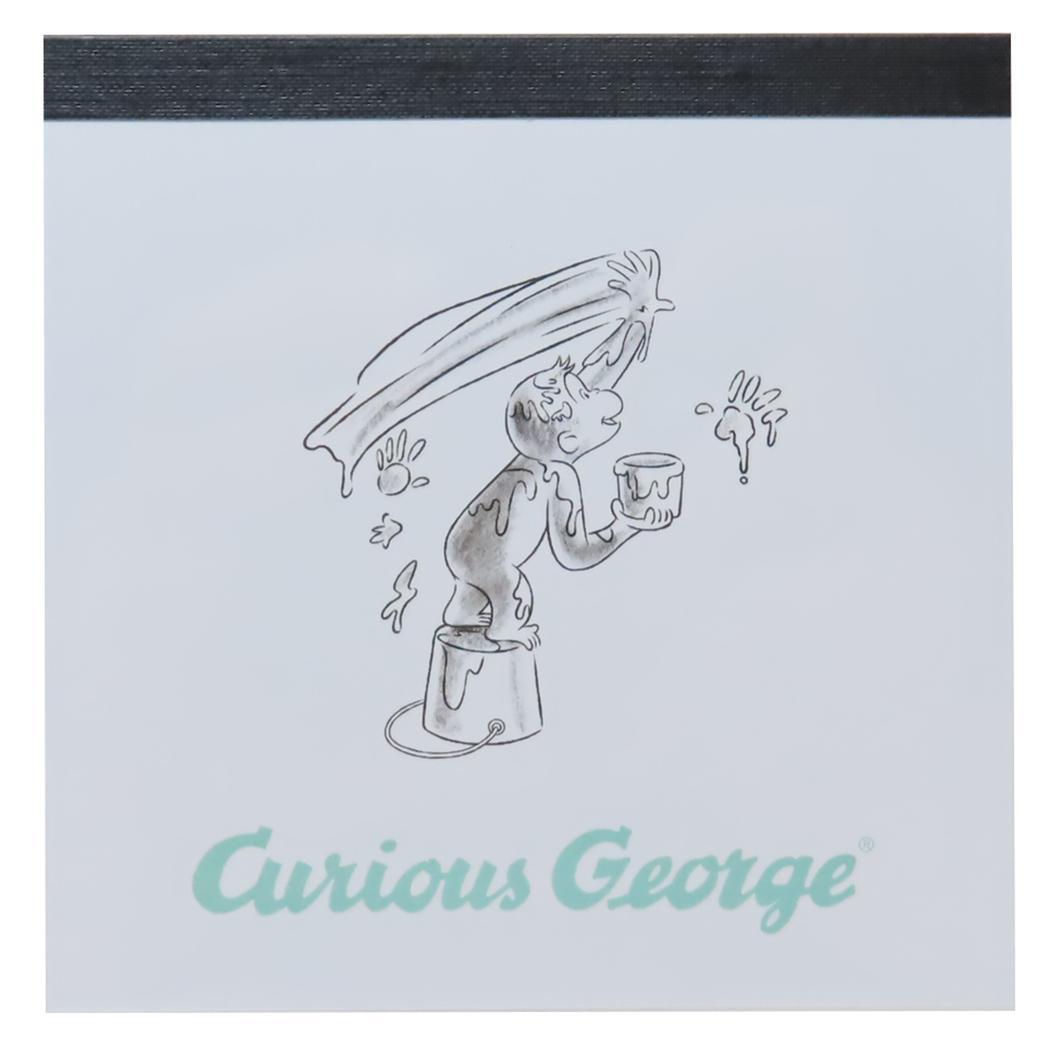 おさるのジョージ メモ帳 メモパッドスクエア paint Green Flash 新学期準備文具 絵本キャラクター グッズ拍卖