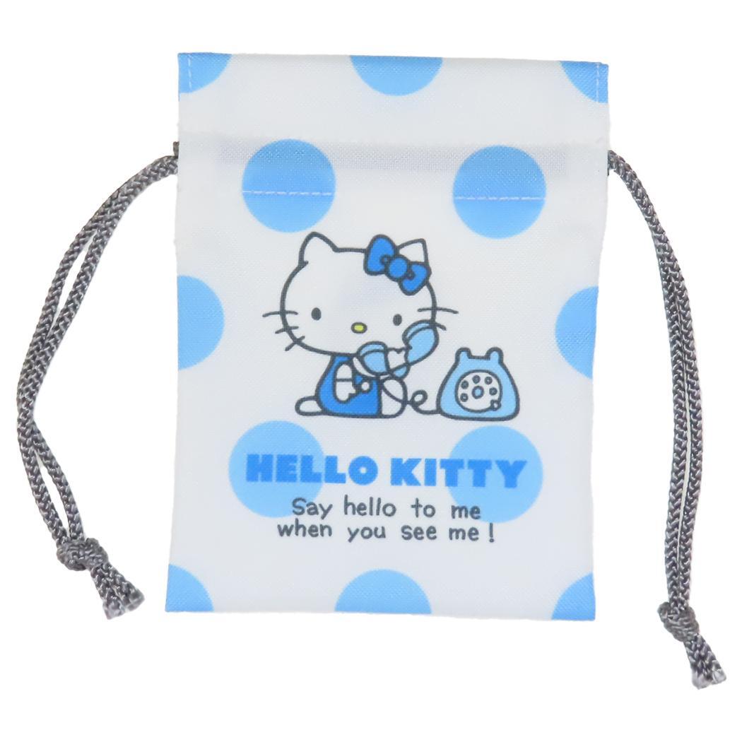 ハローキティ ミニ巾着袋 豆巾着 電話ドット サンリオ マリモクラフト まめきんちゃく 小物入れ キャラクター グッズ拍卖