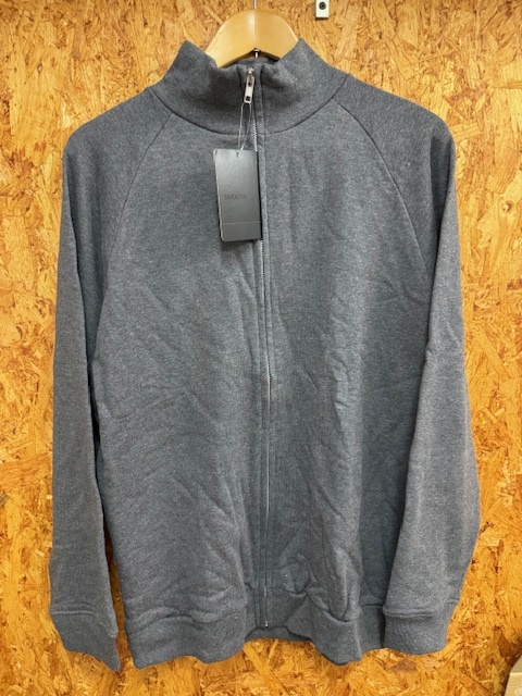 新品 ジップスエット チャコパープル M / Y2K ストライプ スタンドトレーナー ストリート カジュアル スケーター アメカジ 裏原 アメカジ拍卖