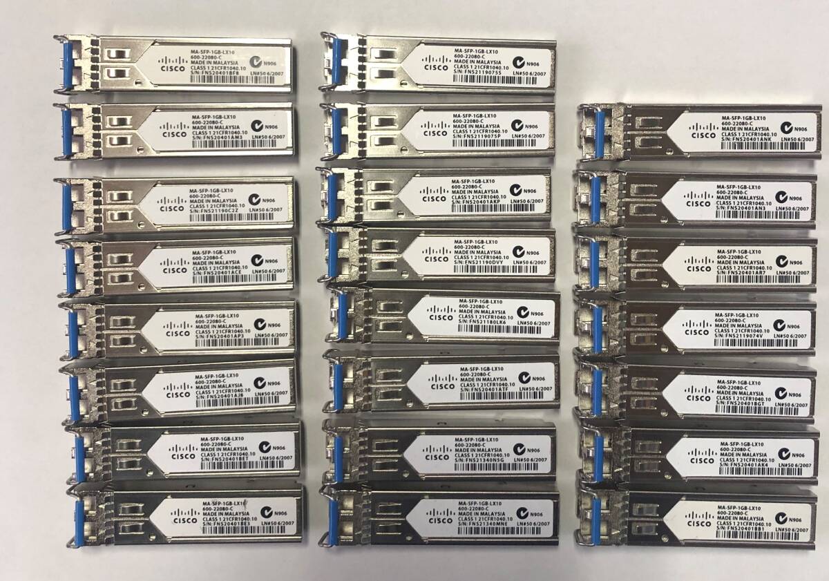 【23本セット】CISCO モジュール MA-SFP-1GB-LX10 600-22080-C拍卖