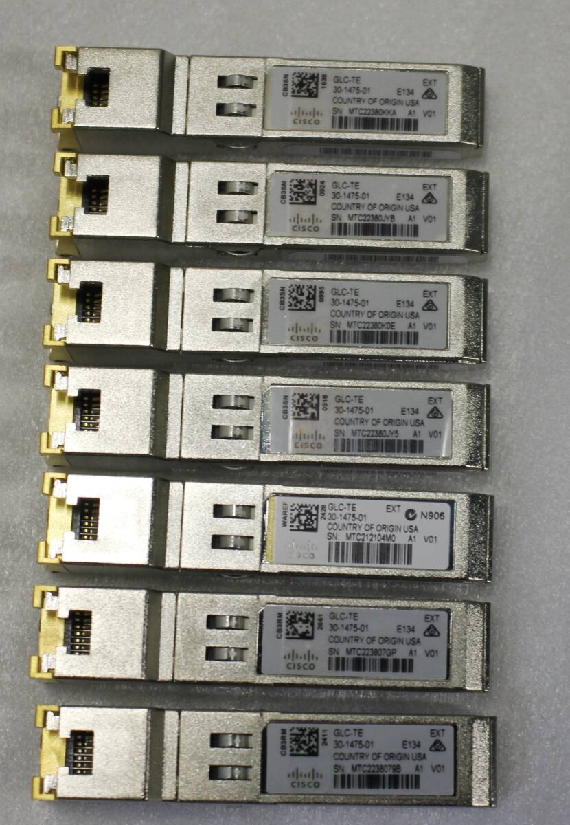 【7本セット】CISCO モジュール GLC-TE 30-1475-01拍卖