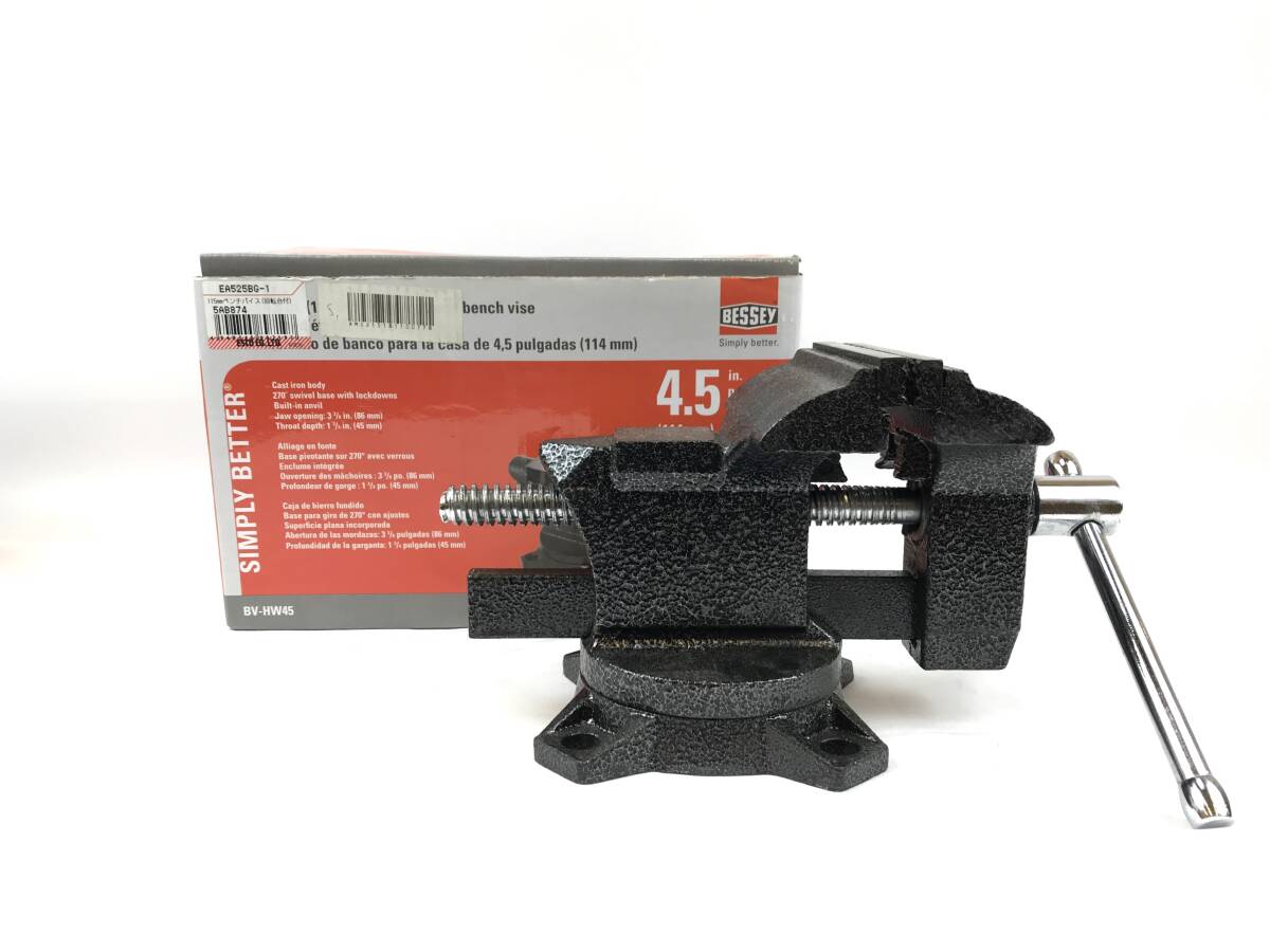 【未使用/保管品】ESCO BESSEY 115mm ベンチバイス( 回転台付) EA525BG-1 JAN:4548745897197 エスコ ベッセイ #241122-1拍卖