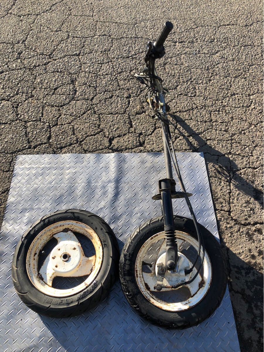 56579■ ヤマハ チャンプ 3FC (058番台〜) 足回り フロントフォーク ワイヤー ハンドル スイッチ ホイールセットドラム レバー ステム拍卖