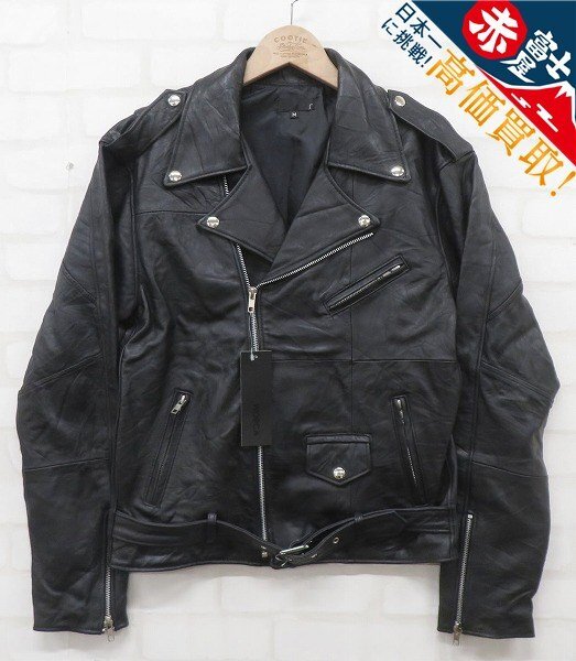 3J5012/未使用品 WORCA ダブルライダースレザージャケット ウォルカ拍卖