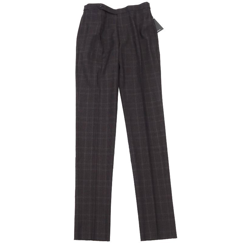 J05129 新品 ESTNATION/スラックス パンツ 【サイズ:46】 ブラウン グレンチェック REDA生地 エストネーション拍卖