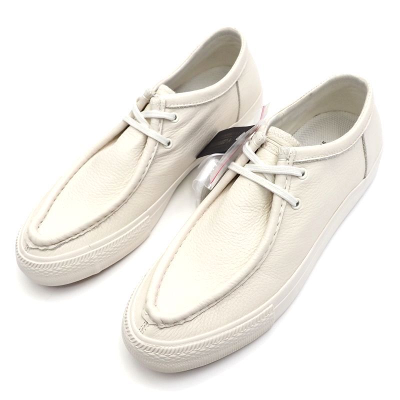 H05162 新品 CONVERSE SKATEBORDING/CS MOCASSINS レザースニーカー【サイズ:USA9.5(28cm)】オフホワイト スケボー コンバース 拍卖