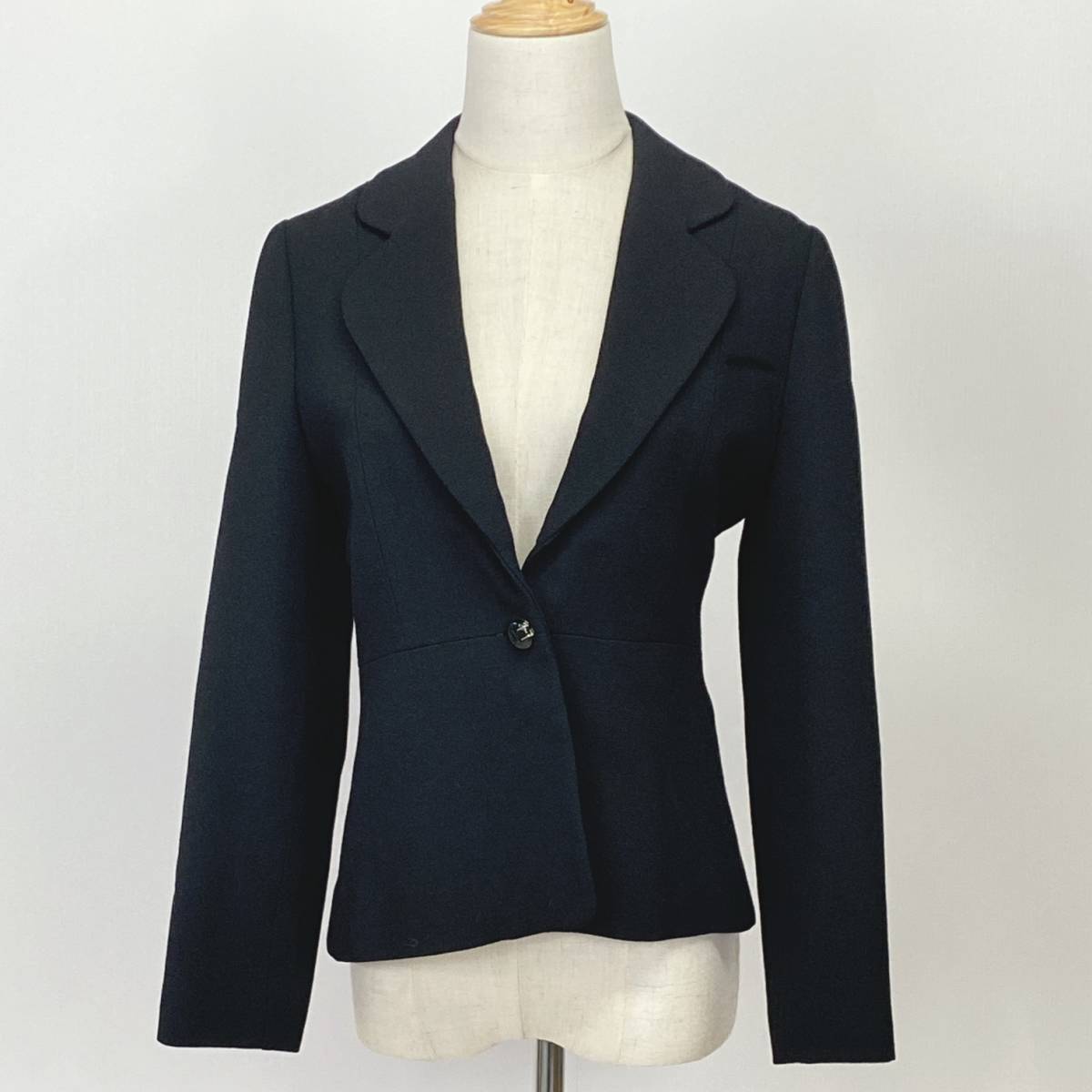 YZ0611 美品 ARCEN SOIR レディース フォーマルジャケット ブラック 黒 9号 上品 万能 春秋 薄手 冠婚葬祭 上着 フォーマル USED 古着拍卖