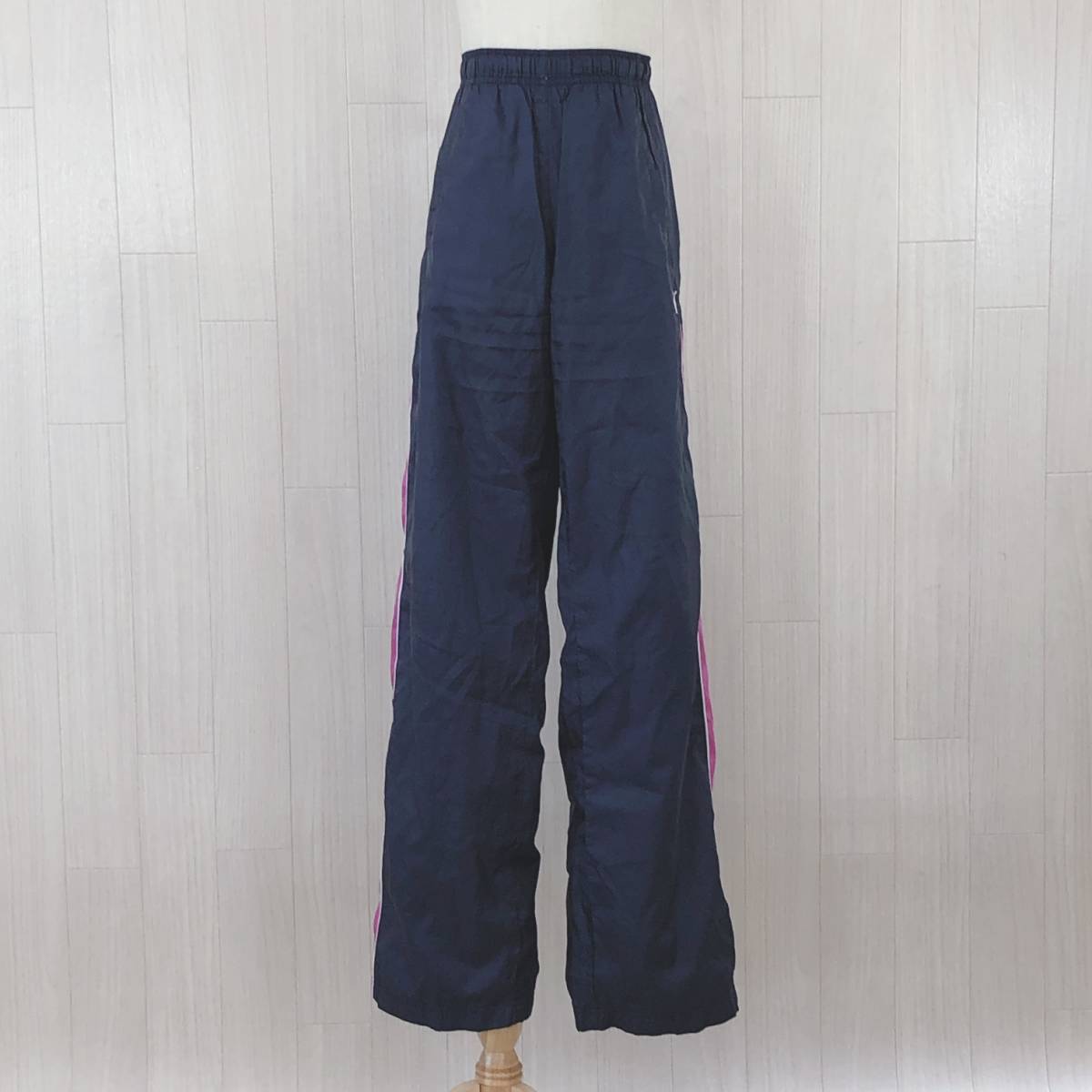 YAS0664 PUMA プーマ レディース ボトムス ジャージ トレーニングウェア Lサイズ ネイビー 紺 ピンク 桃 アクティブウェアスポーツコーデ 拍卖