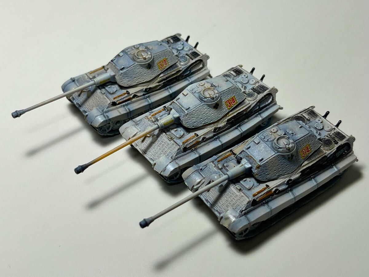 1/144 DOYUSHA 童友社 CAN。DO DRAGON マイクロアーマー 第3弾 ドイツ キングタイガー ポルシェ砲塔 フェルトヘルンハレ重戦車大隊 ×3拍卖