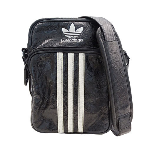 バレンシアガ BALENCIAGA バッグ レディース メンズ ブランド ショルダーバッグ レザー ブラック アディダスコラボ 斜めがけ カジュアル拍卖