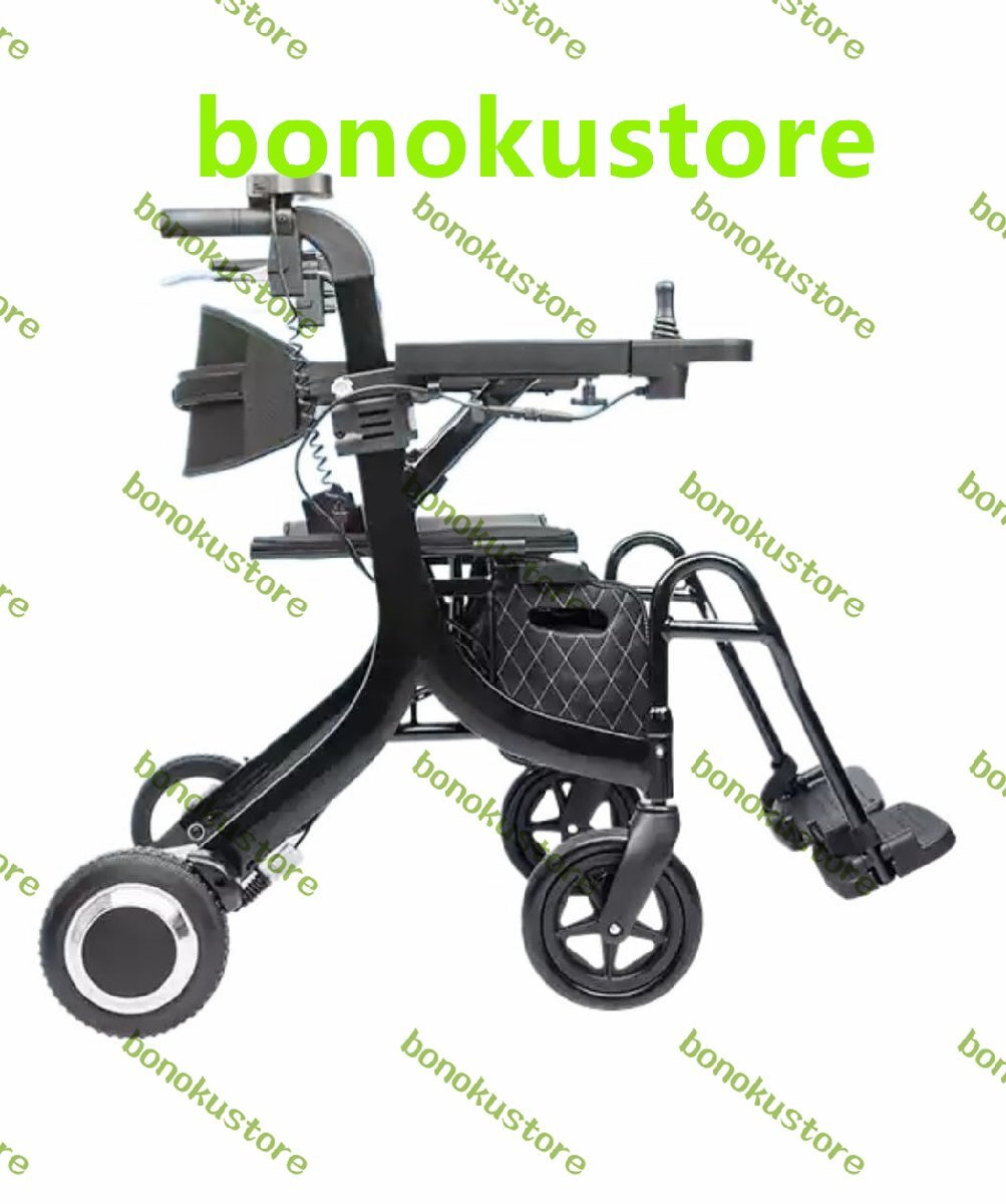 3in1多機能電動車椅子 電動アシスト歩行車 軽量介助式電動車いす コンパクト 折りたたみ ベルト付き リハビリ用 介護用 老人用 手押し車拍卖