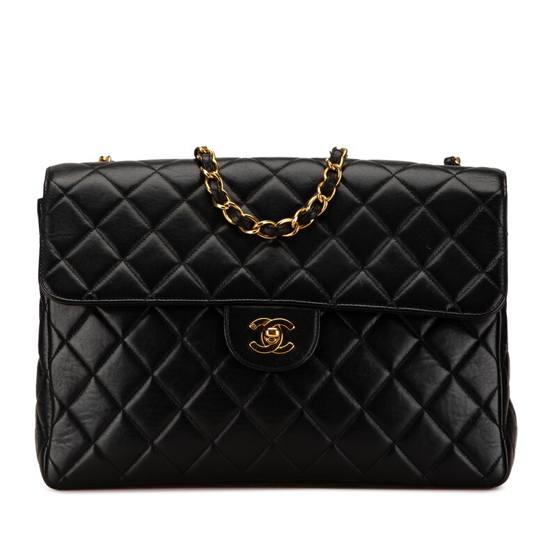 シャネル マトラッセ30 ココマーク チェーン ショルダーバッグ ブラック ラムスキン レディース CHANEL 【中古】拍卖