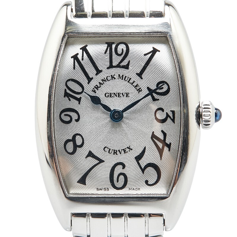 フランクミュラー トノーカーベックス 腕時計 1752QZ クオーツ シルバー文字盤 ステンレススチール レディース FRANCK MULLER 【中古】拍卖