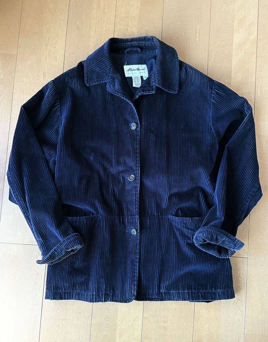 EDDIE BAUER corduroy navy coat エディーバウアー コーデュロイ コート ネイビー拍卖