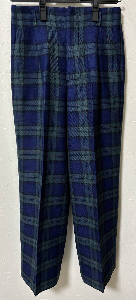 美品 イエナ オーガニックウール チェック ソフトバギーパンツ 34拍卖
