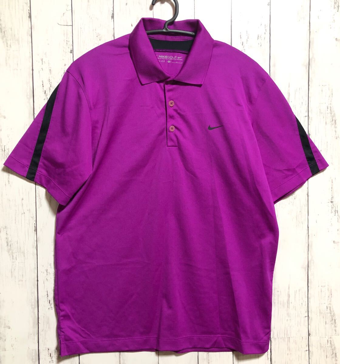 NIKE GOLF ナイキゴルフ 半袖 ポロシャツ メンズ L パープル 拍卖