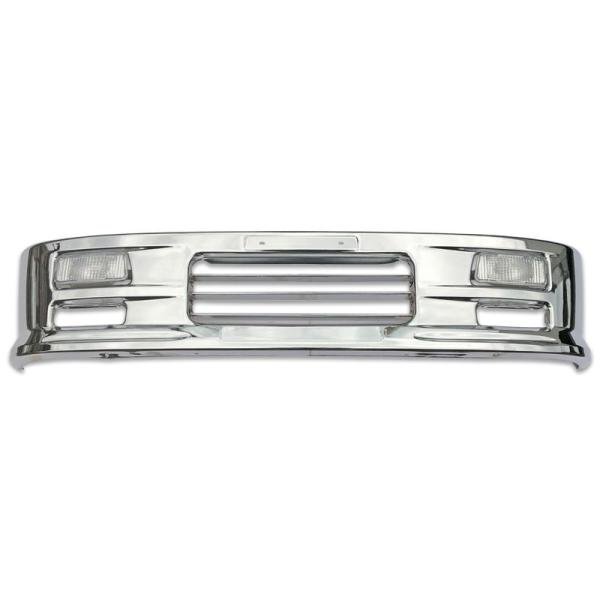 三菱ふそうNEWキャンターH5.11-H14.06ワイドメッキフロントバンパーW1940mmH340mmフォグランプ取り付けステー付き WP-T260+BST09+fog拍卖