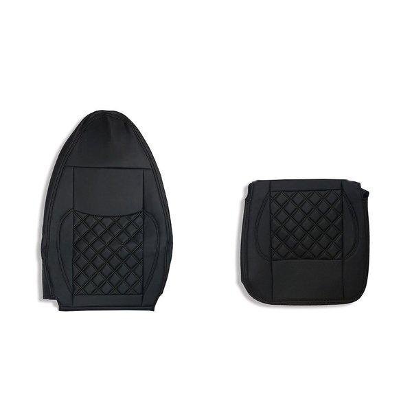 三菱ふそう ベストワン ファイター シートカバー 艶無し 黒 助手席用 ダイヤモンドブラックステッチ AP-CV006L-BK拍卖