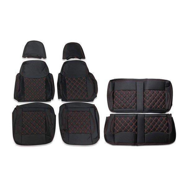 シートカバー スズキ ジムニーJB64W JB74W ジムニーシエラ シートカバー1台分 レッド ステッチ AP-CV024-RL拍卖