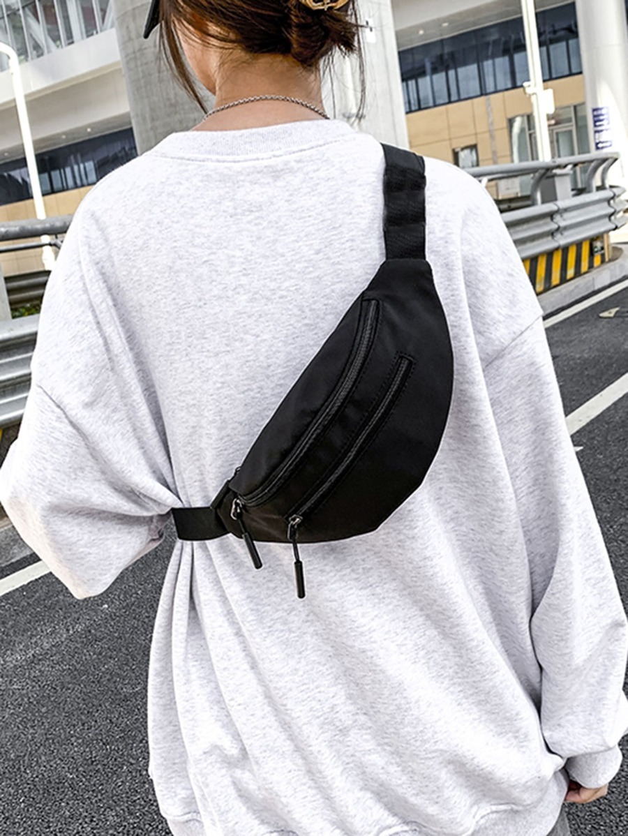 バッグ レディース ウエストバッグ 軽量、ビジネスカジュアル ミニマリスト ジッパーファニーパック、ティーンガール、女性、大学生、拍卖