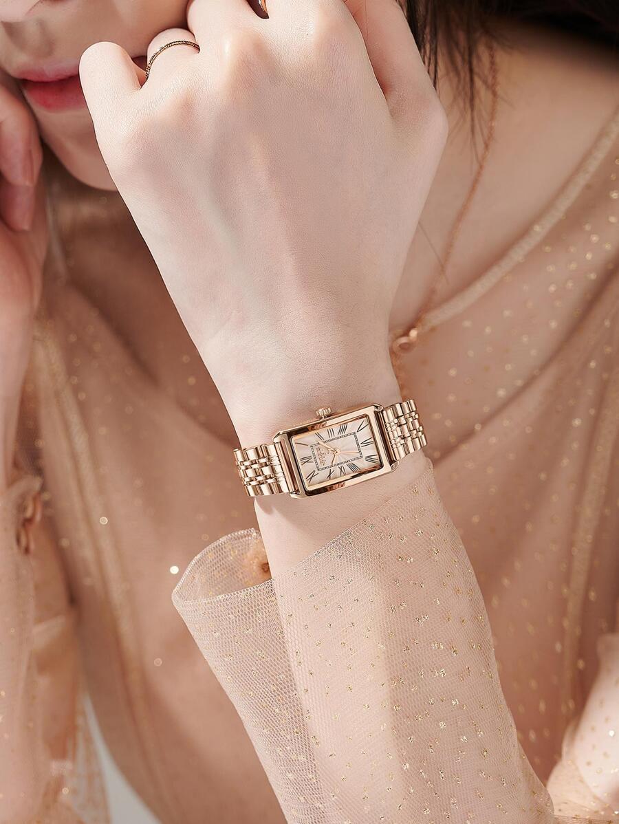 腕時計 レディース クォーツ 防水レクタングル ポインター クォーツ時計拍卖