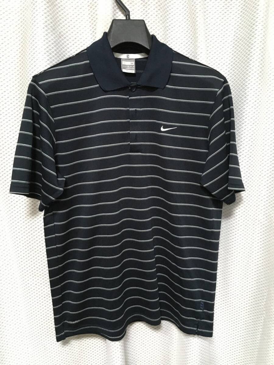 お買い得64N/M♪♪ナイキ ゴルフ FIT-DRY 半袖ポロシャツ Used 拍卖