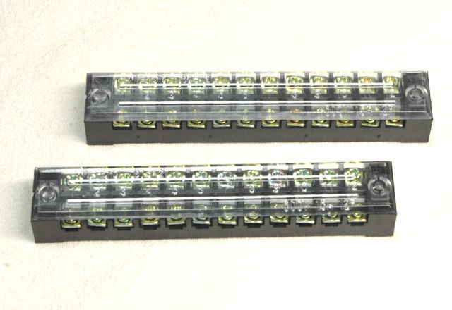 端子台, 12端子2列, 600V 15A 回路 配電用品 125mm x 22mm x 17mm拍卖