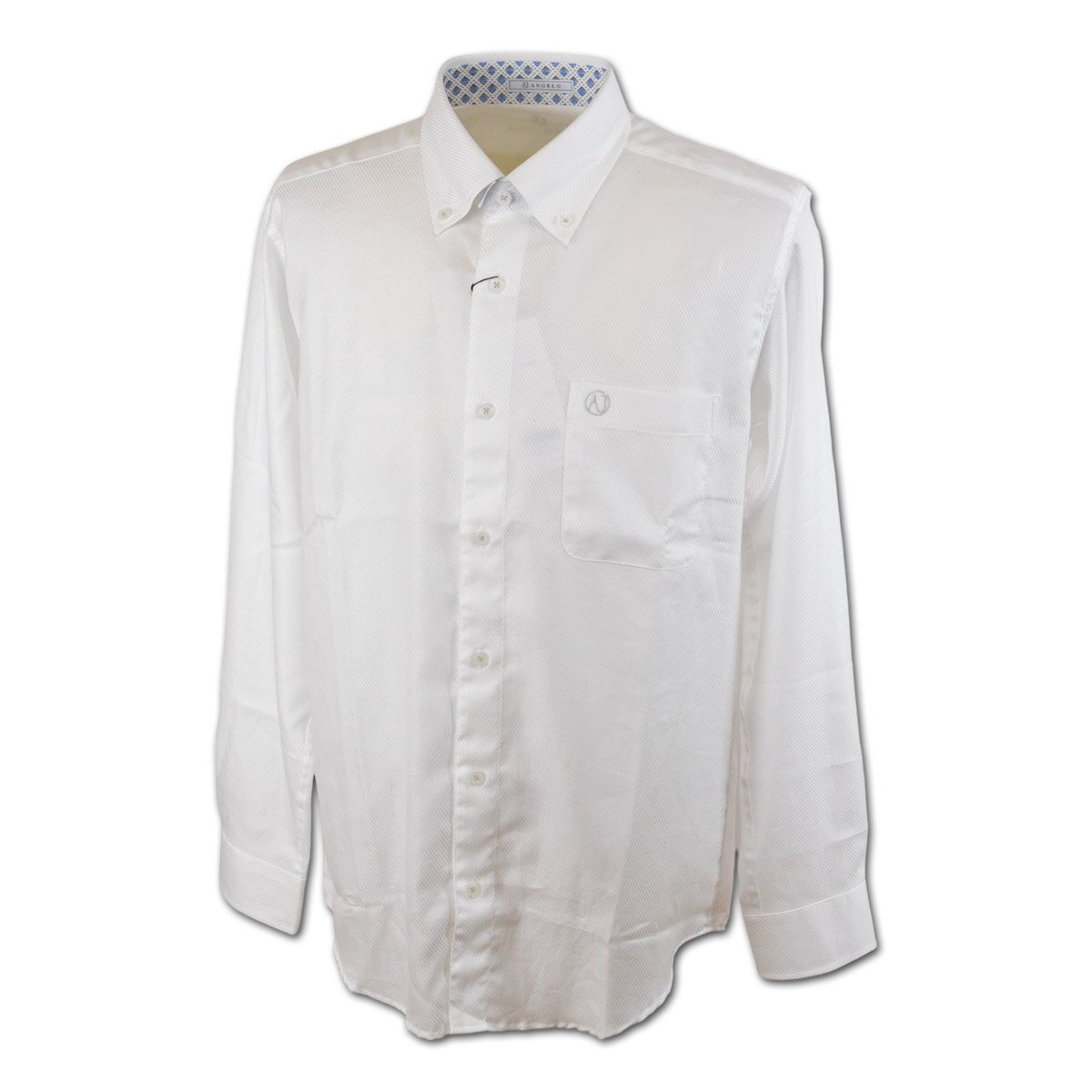 3割引【アンジェロ】メンズ 長袖シャツ M(46) 白 35-1104-04-01 ANGELO カジュアル 秋冬用 おしゃれ かっこいい ボタンダウン @拍卖