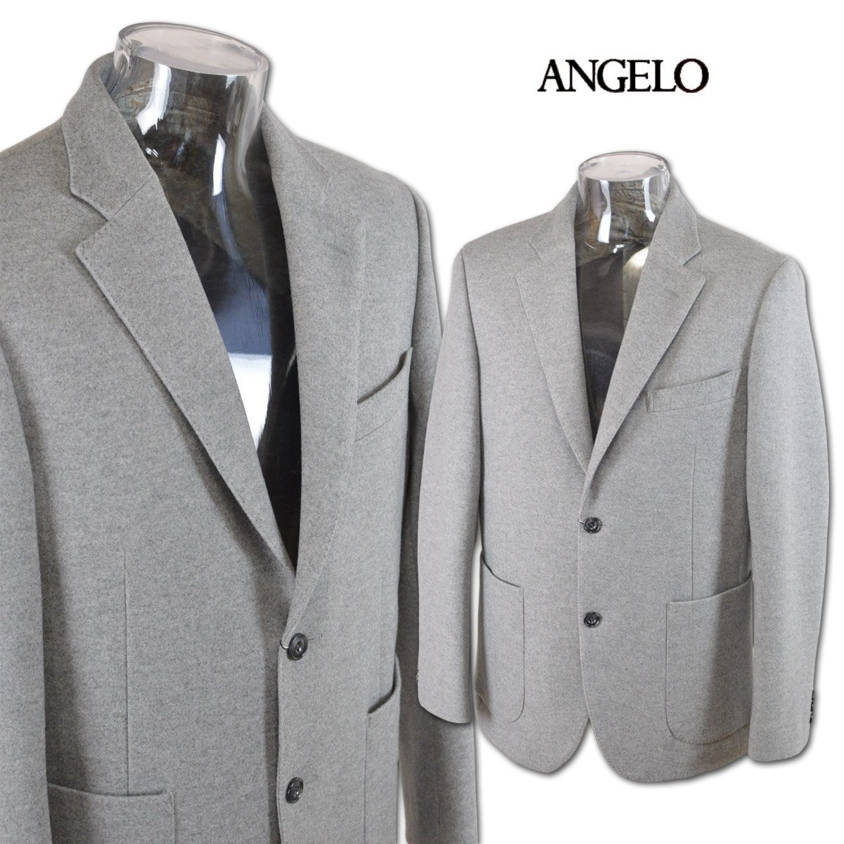 3割引【アンジェロ】メンズ ジャケット L(48) ライトグレー 35-4101-04-31 ANGELO カジュアル ブレザー 秋冬用 おしゃれ かっこいい @拍卖