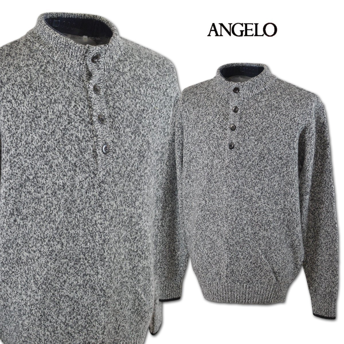 3割引【アンジェロ】メンズ セーター M(46) グレー 35-7801-04-03 ANGELO カジュアル ゴルフ 秋冬用 高級 おしゃれ かっこいい @拍卖
