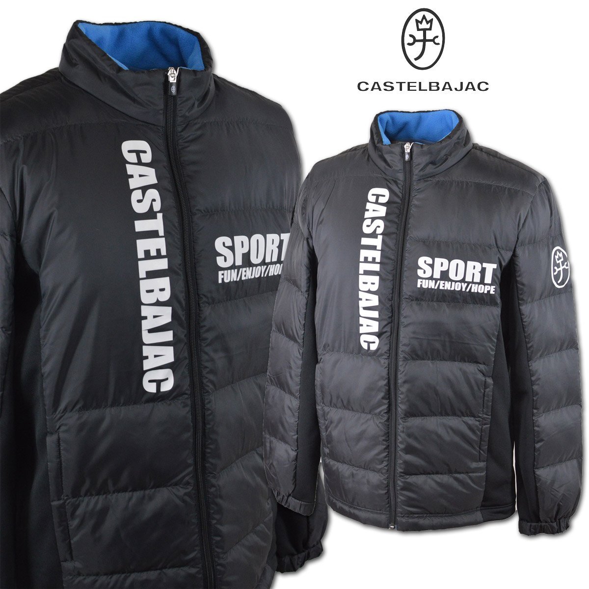 3割引【カステルバジャック】メンズ ダウンジャケット L(48) 黒 7234412101-99 CASTELBAJAC カジュアル おしゃれ かっこいい @拍卖