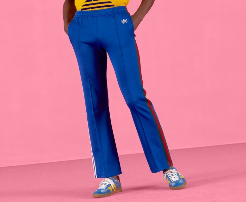 国内正規 新品未使用 GUCCI adidas グッチ アディダス シェリーライン ダブルネーム刺繍トラックパンツ テクニカル ジャージ スウエット L拍卖