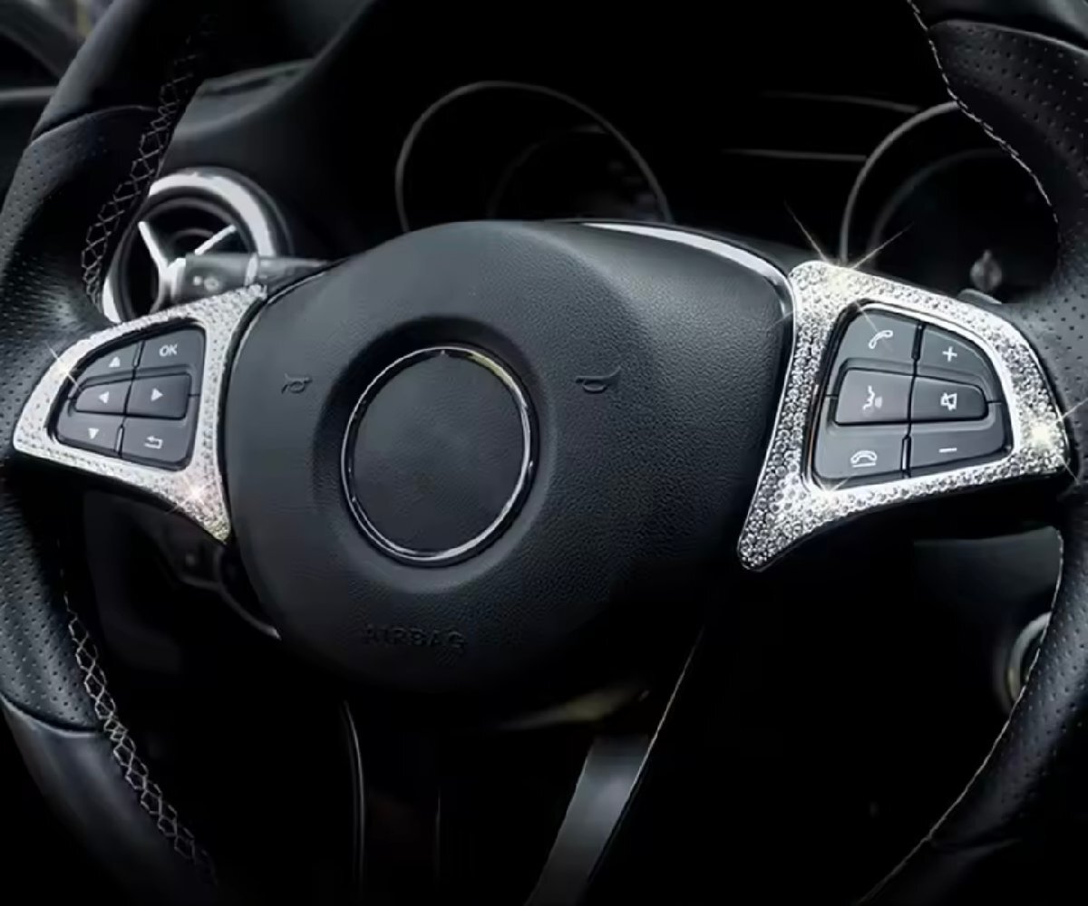 ラグジュアリー感UP♪ メルセデス ベンツ ステアリング パネル カバー X253 GLC200 GLC220d GLC250 GLC350e GLC43 GLC63 SUV 前期拍卖