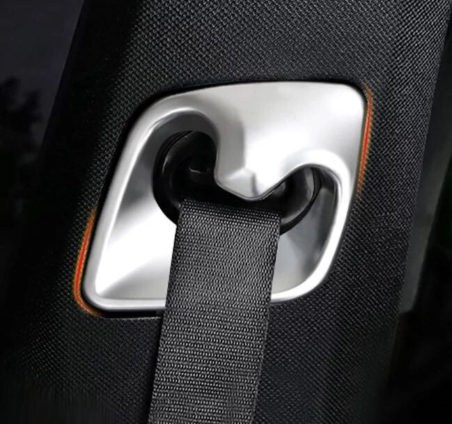 高グレード化♪ BMW サテンシルバー シートベルト ストッパー カバー G11 G12 740e 740d 740Ld 740i 740Li 740Le 745e 750i 750Li M760Li拍卖