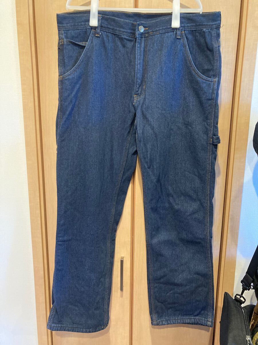 美品 暖パン KeyIndustries,inc.DenimPainterPants ペインターパンツ デニムパンツ W36L30 インディゴ バイカー 防寒 アメカジ拍卖