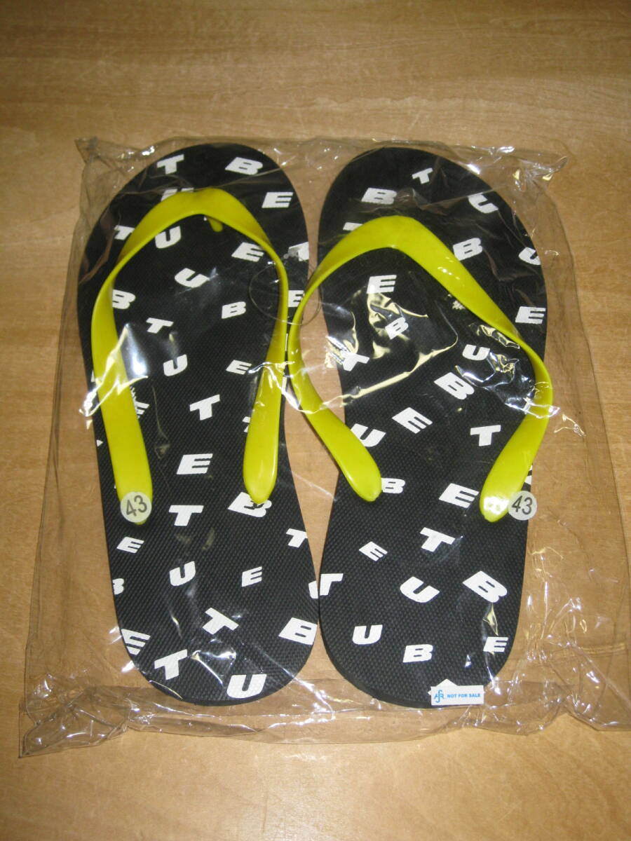 TUBE チューブ ビーチ・サンダル 全長:約27cm ブラック×イエロー拍卖