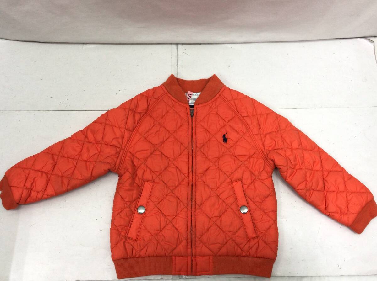 RALPH LAUREN ラルフローレン キルティングジャケット オレンジ 24M 90 キッズ 24110101拍卖