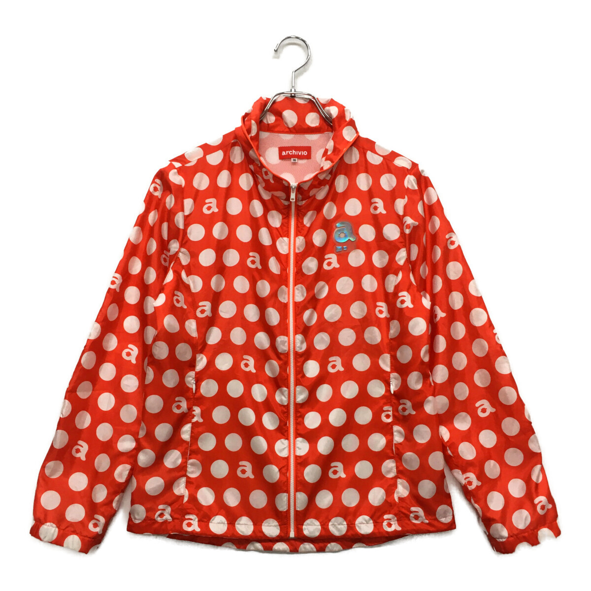 coco 中古【SALE】アルチビオ archivio レディース ブルゾン 36(S) 赤×白フルジップ 薄手 水玉 ドット レターパックプラス発送可 89800拍卖