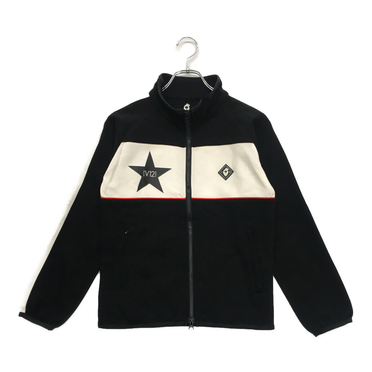 coco 中古【SALE】ヴィ・トゥエルヴ V12 レディース ジャケット 1(M) 黒×白 訳あり ジップジャケット レターパックプラス発送可 88795拍卖