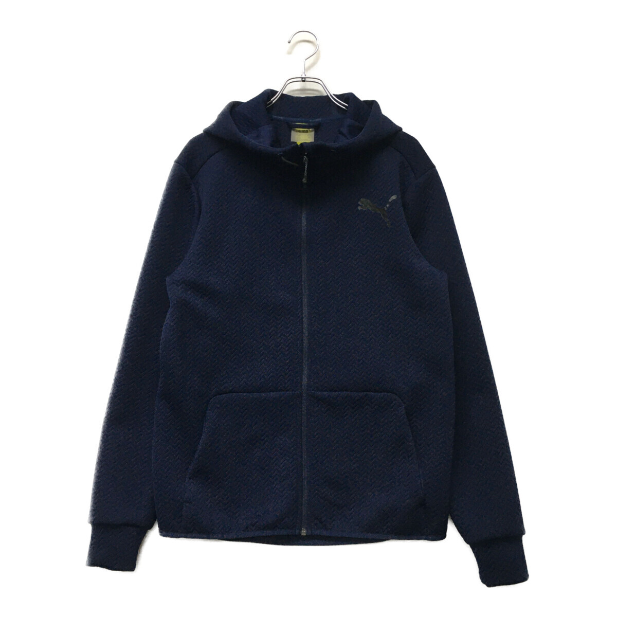 coco 中古【値下げ】プーマ PUMA メンズ パーカー M (USサイズ) 紺 ネイビー フルジップ ジャージー素材 K0906拍卖