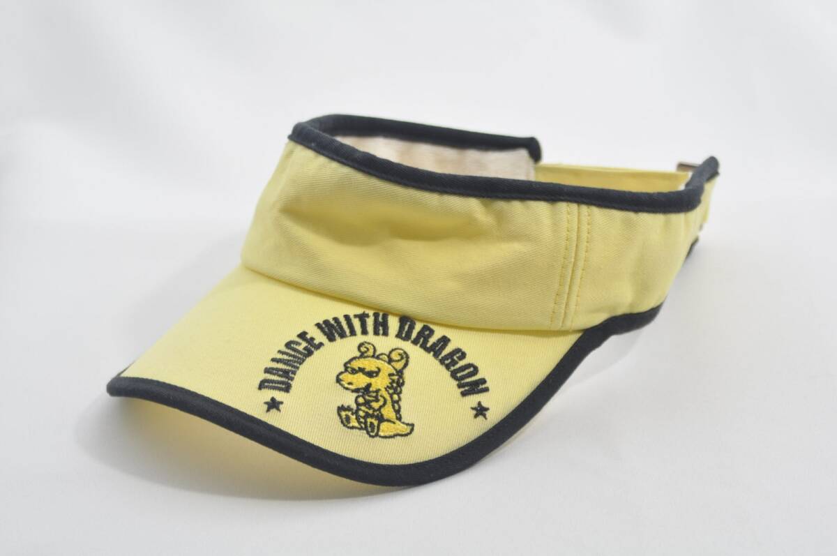 coco 中古【値下げ】 ダンスウィズドラゴン DANCE WITH DRAGON サンバイザー フリー 黄色 ちびドラ レターパックプラス発送可 77400拍卖
