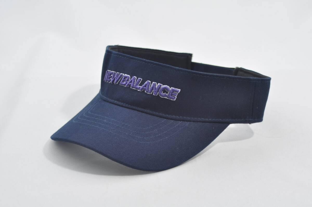 coco 中古【値下げ】 ニューバランスゴルフ New Balance golf サンバイザー ネイビー 紺 シンプル レターパックプラス発送可 79896拍卖