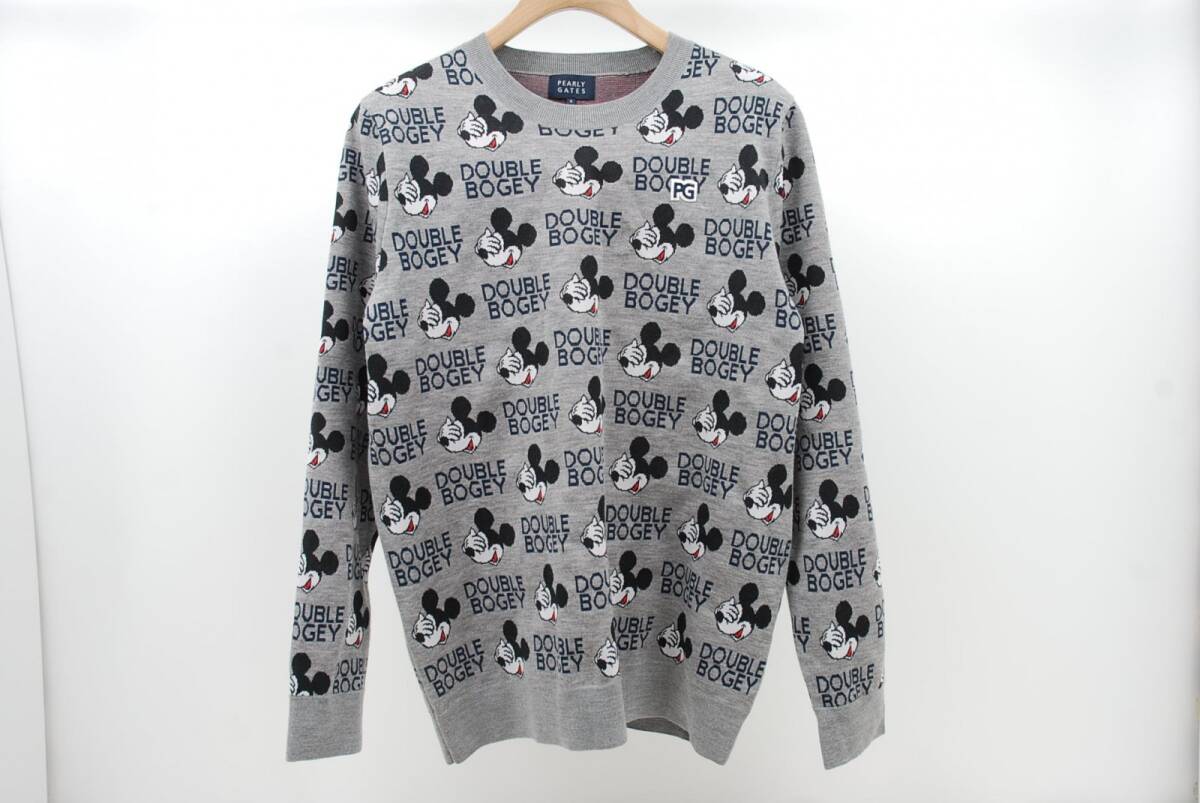 coco 中古【SALE】パーリーゲイツ メンズ セーター 6(LL) グレー ディズニー 長袖 クルーネック レターパックプラス発送可 83758拍卖