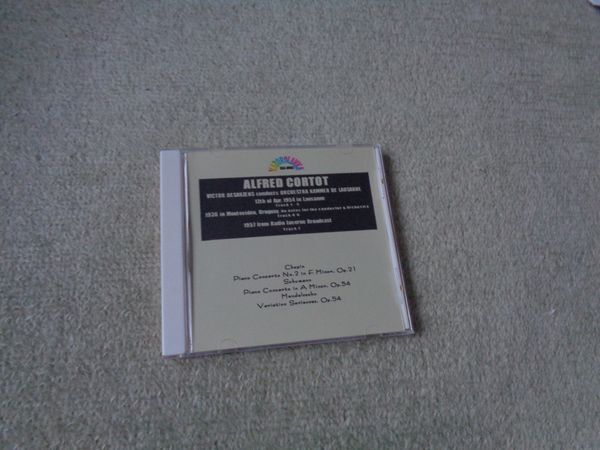 即♪CD-R盤:コルトーのショパン:ピアノ協奏曲第2番(1954/4/12)、シューマン:PC他拍卖