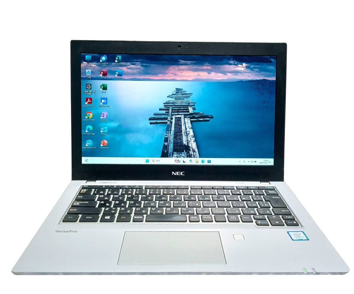 【驚速 NEC VB-4 i5-8250U 1.6GHz x8+4GB+ SSD512GB 12.5インチワイドノートPC】Win11+Office2021/WEBカメラ ■ E103107拍卖
