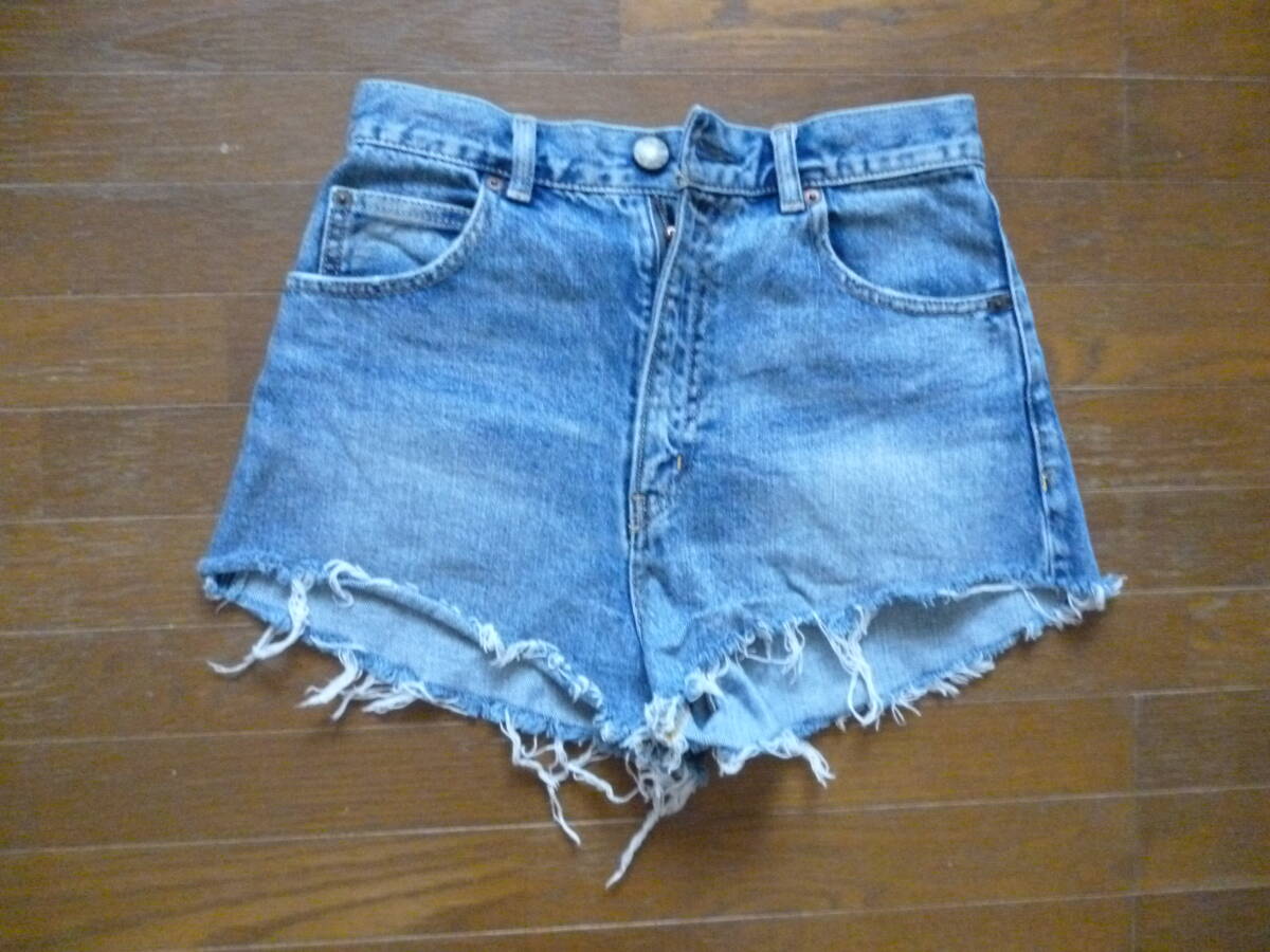 MOUSSY マウジー デニム ジーンズ ショートパンツ 切りっぱなし 2号 綿100% 青拍卖