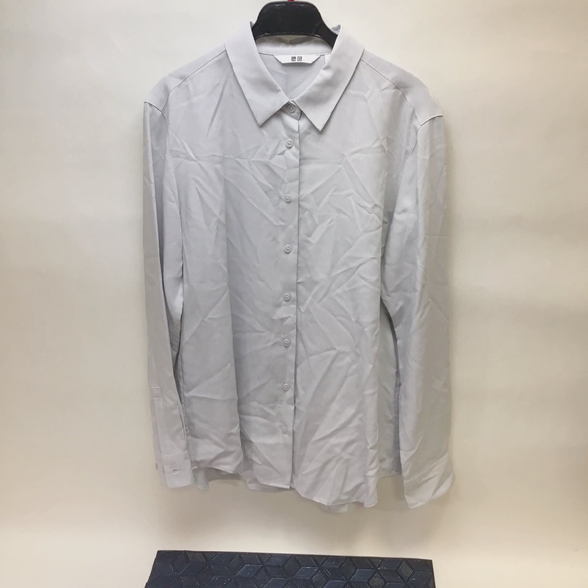 【中古品/CH】ユニクロ UNIQLO ユニセックス 男女兼用 SIZE M グレイ系シャツ 長袖 トップス RS1109/0001拍卖