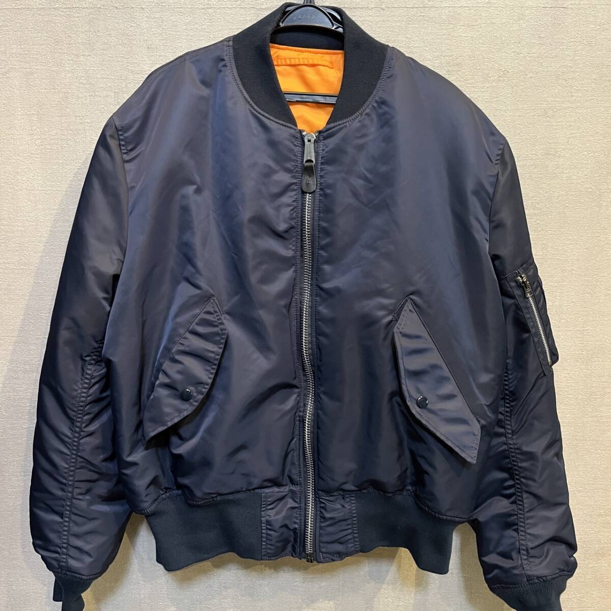 ジャケット VALLEYAPPAREL CODE 1SSG5 ジャンパー ネイビー×オレンジ ブルゾン XLサイズ 3拍卖