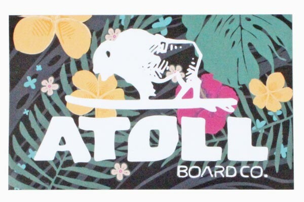 希少 アトール ボード ステッカー フラワー バイソン ATOLL BOARD CO. STICKER 花柄 スタンドアップパドル サーフィン USA シール 新品拍卖