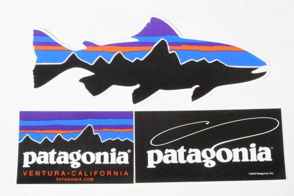 訳あり パタゴニア ステッカー 3種セット PATAGONIA STICKERS SET フィッツロイ ショップ ベンチュラ フライフィッシング トラウト シール拍卖